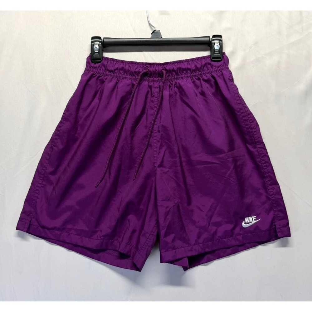 Nike Club Woven Flow Shorts Mens Small Purple Mesh Lined Drawstring Gym Training